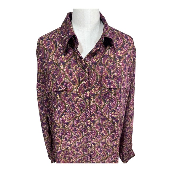 Vintage Shaver Lake Paisley Button Down Shirt Boho Hippie Cowboy Pockets Men's L - Picture 4 of 6